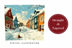 Winter Tumbler Wrap Design, Cozy Christmas Tumbler Template Product Image 3