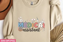Medical Assistant PNG, Retro Nurse Easter Sublimation PNG Product Image 3