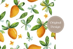 Mango Tumbler Design, Floral Tumbler Template, Mango Print Product Image 3