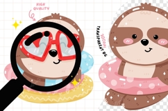 Cute Summer Sloth Clipart Bundle Cute Sloth PNG Animal Png Product Image 3