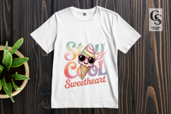 Stay Cool Sweetheart Ice Cream Clipart Sublimation PNG Product Image 3