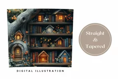 Magic Books Tumbler Wrap, Fantasy Tumbler Template Product Image 3