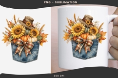 Autumn denim pocket png design for T-shirts Product Image 3