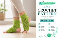 Open Heel Yoga Socks Crochet Pattern PDF Product Image 4