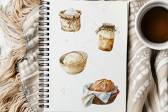 Watercolor Sourdough Bread Clipart Product Image 3