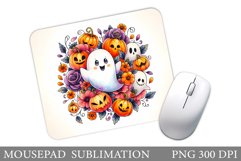 Cute Ghost Mouse Pad Design. Cute Ghost Sublimation Product Image 1