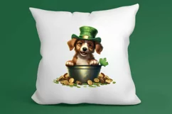 St Patricks Day Dog with Gold Coin Clipart, St Patricks Day Product Image 3