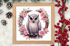 Christmas Owl Clipart, Christmas Owl Clipart, Christmas Owl Product Image 3
