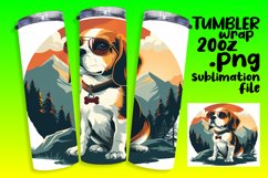 Canine Mountain Expedition Tumbler Wrap - Sublimation Product Image 1