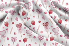 Sweets Heart Seamless Pattern, Valentines Digital Paper Product Image 3