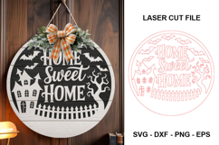 Home Sweet Home Halloween Laser Cut Sign SVG Product Image 3