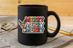 Retro Christmas Reindeer MERRY Cute Holiday Product Image 3