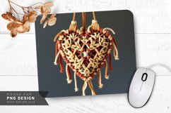 Macrame Heart Mouse Pad PNG Design Product Image 1