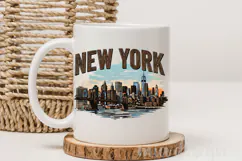 New York State PNG, Vintage NYC Skyline Sublimation Design Product Image 3