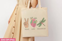 Peace, love, dragonflies PNG, Retro Dragonfly Sublimation P Product Image 3