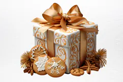 Watercolor Christmas Cookie Clipart PNG Product Image 3