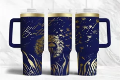 40oz Tumbler laser svg Dandelions wrap| Flowers Just Breathe Product Image 3