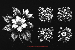 10 Bundle Dark Art Jasmine Flower White Flower Bouquet Product Image 5