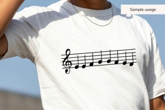 Hand Drawn Sheet Music With Notes SVG Product Image 3