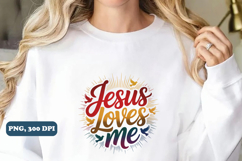Jesus loves me PNG Design, Christian png Product Image 3