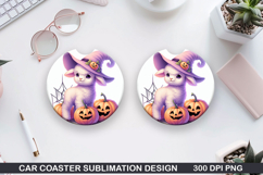 Lamb Car Coaster Sublimation| Halloween Coaster PNG Product Image 1