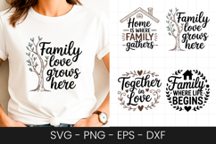 Family Love Grows Here Quote SVG PNG Product Image 1