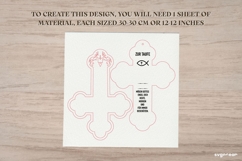 First Communion Cross Laser Cut | Custom Name Cross | SVG Product Image 2