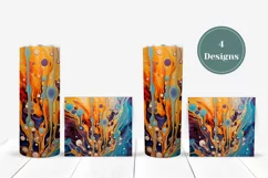 Neon Colors Tumbler Sublimation Designs, Fluid Art Tumbler Product Image 3