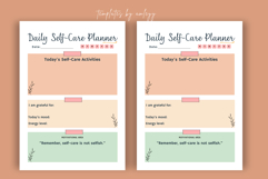 Vibrant Daily Self-Care Planner Template, Editable Digital Product Image 3