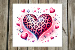 Love Hearts | 4 valentine Skinny tumbler sublimation designs Product Image 3