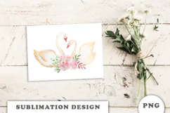 Watercolor Swan Princess png Product Image 3
