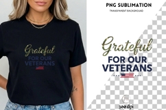 Grateful for Our Veterans PNG | Patriotic Military Product Image 3