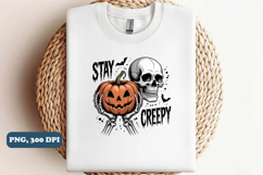 Stay Creepy PNG, Retro Dripping Heart Halloween Png Product Image 3