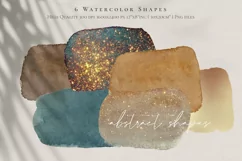 Gold Watercolor Shapes Jpg - Png Overlays Product Image 5