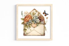Vintage Floral Writing Clipart Product Image 3