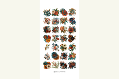 Dark Teal and Burnt Orange Wedding Flowers Clipart Bundle Product Image 3