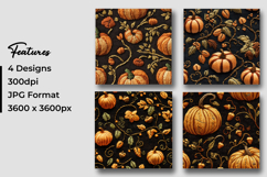 Autumn Pumpkin Digital Paper Pattern Product Image 3