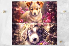 Dogs &amp; Fantasy Flowers | Mug Sublimation design bundle, JPG Product Image 3