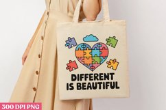 Different is Beautiful PNG, Autism Sublimation PNG Product Image 3