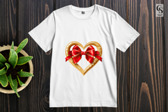 Red Bow Heart Frame Clipart Sublimation PNG Product Image 2