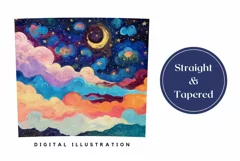 Colorful Sky Tumbler Wrap Design, Celestial Tumbler Template Product Image 3