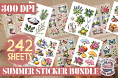 Summer sticker Sheet Bundle 242 Sheets Flowers Summer Beach Product Image 9