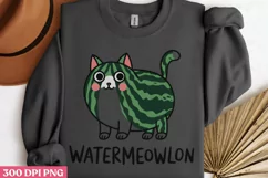 Watermeowlon PNG, Funny Animal Puns Sublimat Product Image 3