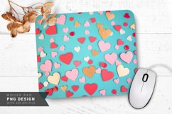 Heart Confetti Celebration Mouse Pad PNG Design Product Image 1