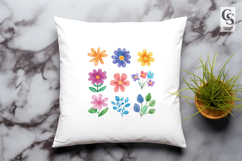 Bright Floral Watercolor Clipart Sublimation PNG Product Image 3