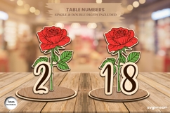 Flowers Table Numbers Bundle | Glowforge | SVG Product Image 3