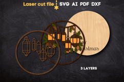 Merry Christmas Sign SVG laser cut files for Glowforge Product Image 3