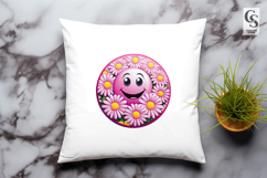 Smiley Daisy Clipart Sublimation PNG Product Image 2