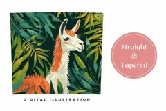 Tropical Tumbler Wrap Design, Lama Tumbler Sublimation PNG Product Image 3