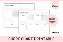 Chore Chart Canva Template 3 - For 2 People Product Image 1